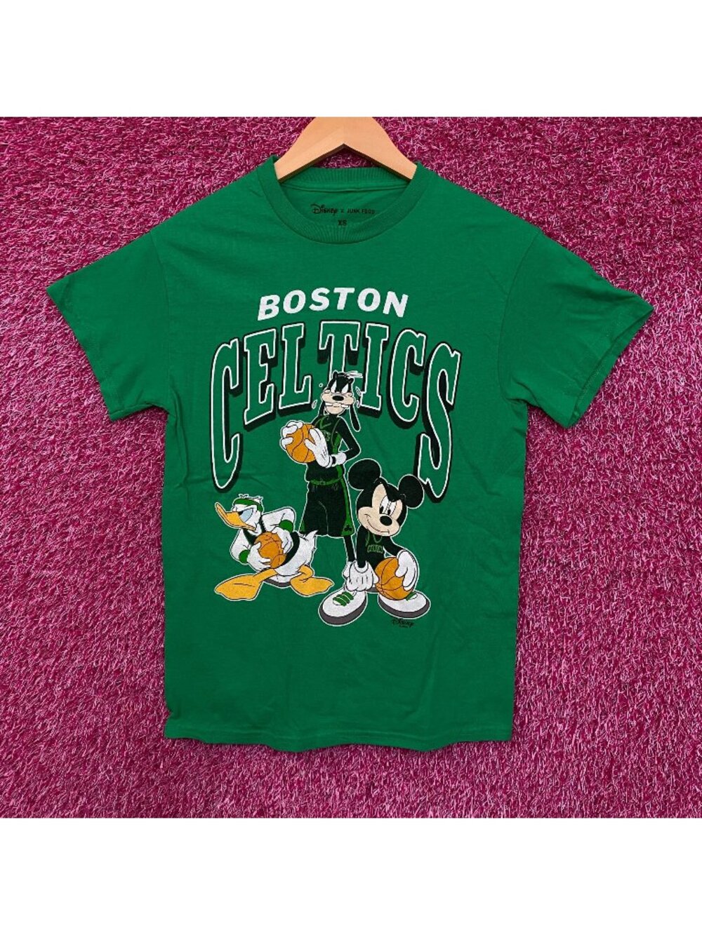 Junk Food Kelly Green Boston Celtics Disney Mickey Squad T-Shirt XS